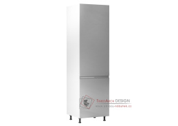 AURORA, skříň na lednici D60ZL - pravá, bílá / šedý lesk