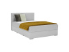 FERATA KOMFORT, čalouněná postel - boxspring 140x200cm, látka světle šedá