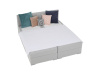 FERATA KOMFORT, čalouněná postel - boxspring 160x200cm, látka světle šedá