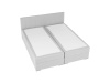 FERATA KOMFORT, čalouněná postel - boxspring 160x200cm, látka světle šedá