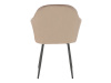 ZIRKON, jídelní designové křeslo, černá / látka šedo-hnědá Taupe Velvet