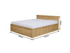 LEON MZ21, postel 160x200cm, dub grand