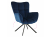 KOMODO, designové otočné křeslo, černá / látka velvet modrá