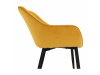 FEDRIS, jídelní designové křeslo, černá / látka velvet žlutá