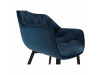 FEDRIS, jídelní designové křeslo, černá / látka velvet modrá