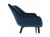 FEDRIS, jídelní designové křeslo, černá / látka velvet modrá