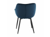 FEDRIS, jídelní designové křeslo, černá / látka velvet modrá