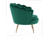 NOBLIN, čalouněné křeslo ve stylu Art-deco, zlatá / látka velvet smaragdová 