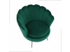 NOBLIN, čalouněné křeslo ve stylu Art-deco, zlatá / látka velvet smaragdová 