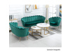 NOBLIN, čalouněné křeslo ve stylu Art-deco, zlatá / látka velvet smaragdová 