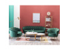 NOBLIN, čalouněné křeslo ve stylu Art-deco, zlatá / látka velvet smaragdová 