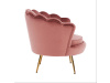 NOBLIN, čalouněné křeslo ve stylu Art-deco, zlatá / látka velvet růžová