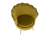 NOBLIN, čalouněné křeslo ve stylu Art-deco, zlatá / látka velvet hořčicová