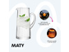 MATY, džbán skleněný 1270ml, čirá