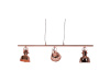 AVIER 4, závěsná lampa v retro stylu, rose gold