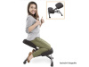 RUFUS, ergonomická klekačka, černá / látka béžová