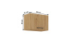 MONROVIA, horní skříňka 1-dveřová 50 GU-36 1F, dub artisan