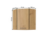 MONROVIA, horní skříňka rohová 60/60 GN-72 1F, dub artisan