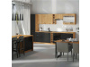 MONROVIA, potravinová skříň 40 DK-210 2F, dub artisan ú černý mat