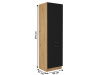 MONROVIA, potravinová skříň 50 DK-210 2F, dub artisan ú černý mat