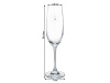 SNOWFLAKE CHAMPAGNE, sklenice na šampaňské 230ml - sada 4 ks, sklo s krystaly