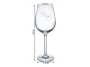 SNOWFLAKE VINO, sklenice na víno 450ml - sada 4ks, sklo s krystaly
