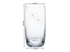 SNOWFLAKE DRINK, sklenice na vodu 460ml - sada 4ks, sklo s krystaly