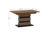 DELIS S, jídelní stůl rozkládací 140-180x86cm, dub bolzano / černá