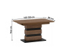 DELIS S, jídelní stů rozkládací 140-180x86cm, dub bolzano / černá, DELIS S