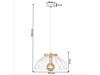 TREX 2, visící lampa, bílá / přírodní