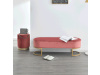 MIRILA NEW, designová lavice, gold chrom zlatý / látka velvet růžová