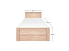 TOPTY 43, postel 120x200cm, dub sonoma