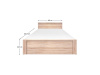 TOPTY 44, postel 140x200cm, dub sonoma