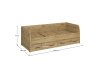 AIRON, postel 90x200cm, dub artisan