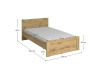 AIRON, postel 120x200cm, dub artisan