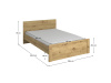AIRON, postel 140x200cm, dub artisan