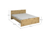 AIRON, postel 160x200cm, dub artisan