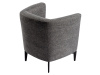 KAPY, designové čalouněné křeslo, černá / látka Matana 04 šedá