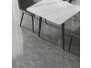 FLORENC 1, jídelní stůl 121x71cm, černá / bílý mramor 