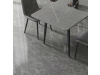 FLORENC 1, jídelní stůl 121x71cm, černá / šedý mramor