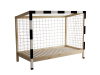 FUTAL, montessori postel 90x200cm, borovicový masiv / přírodní + bílá + černá