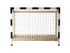 FUTAL, montessori postel 90x200cm, borovicový masiv / přírodní + bílá + černá