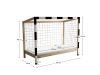 FUTAL, montessori postel 90x200cm, borovicový masiv / přírodní + bílá + černá