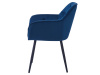 FEDRIS, jídelní designové křeslo, černá / látka velvet modrá