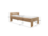BASIS, postel 90x200cm, dub artisan