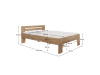 BASIS, postel 140x200cm, dub artisan