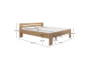 BASIS, postel 180x200cm, dub artisan