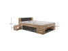 UNIS, postel 140x200cm, dub artisan / antracit