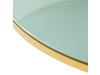 ENION 2 NEW, konferenční stolek pr. 100cm, gold chrom zlatý / světlý mramor / mléčná