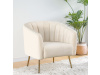 BAGY, designové křeslo, gold chrom zlatý / látka velvet béžová